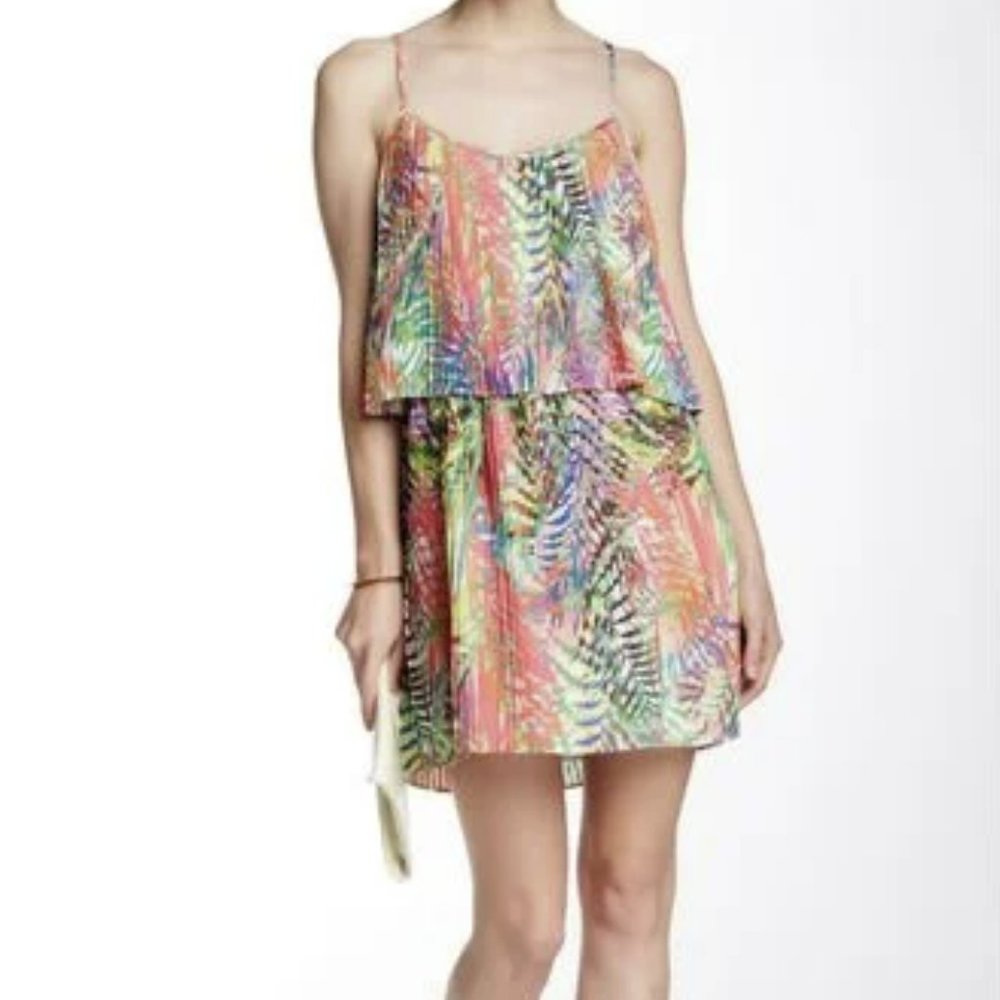 NWT Parker Multi-Color Palmetto Pleated Dress S
